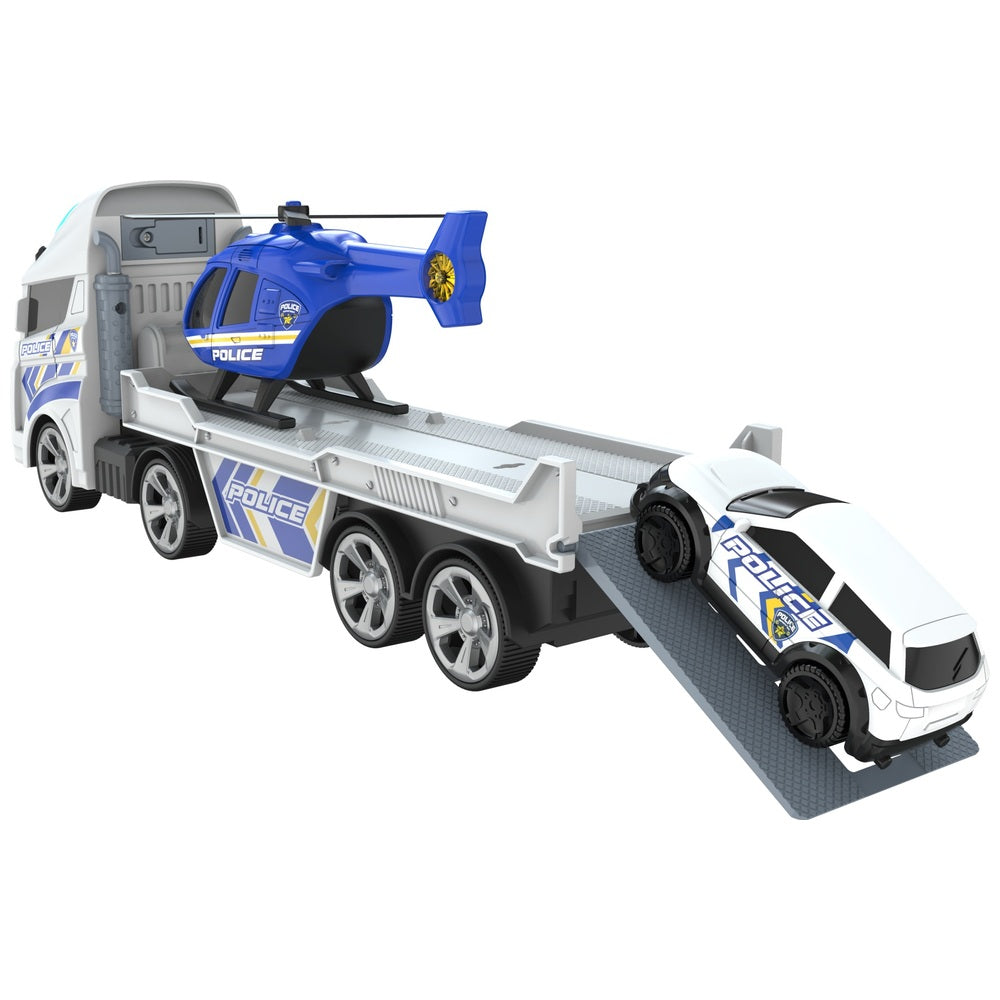 Teamsterz Small Light And Sound Police Heli Transporter