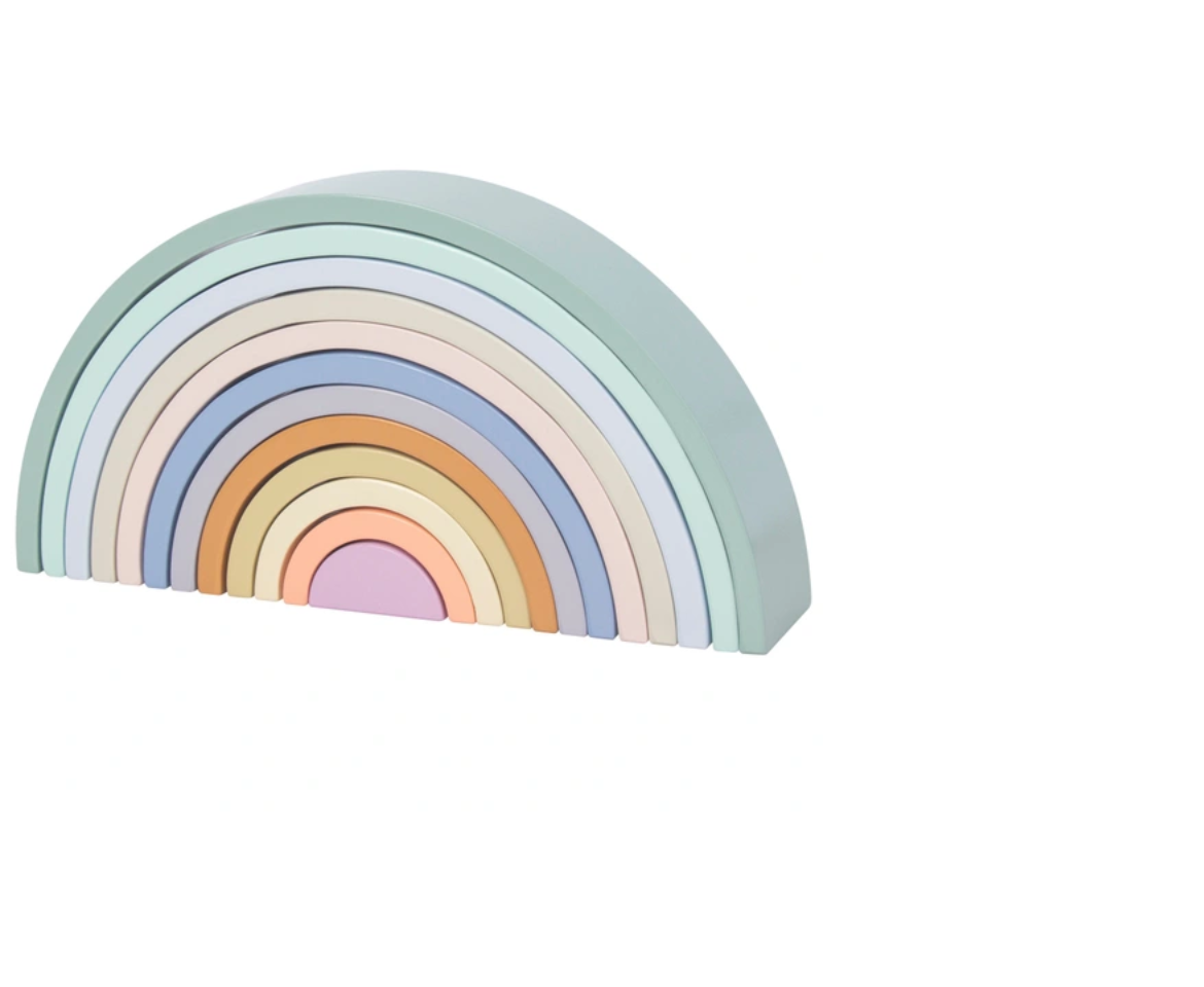 Squirrel Play Pastel Wooden Rainbow Stacker