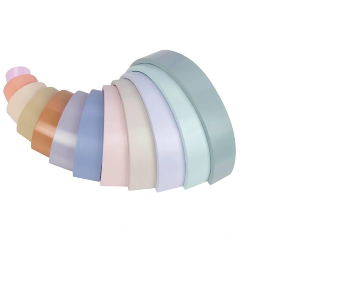 Squirrel Play Pastel Wooden Rainbow Stacker