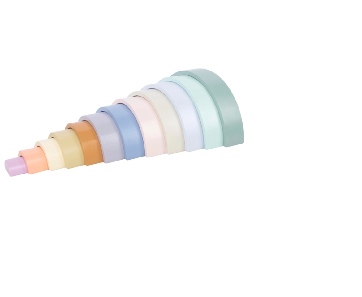 Squirrel Play Pastel Wooden Rainbow Stacker