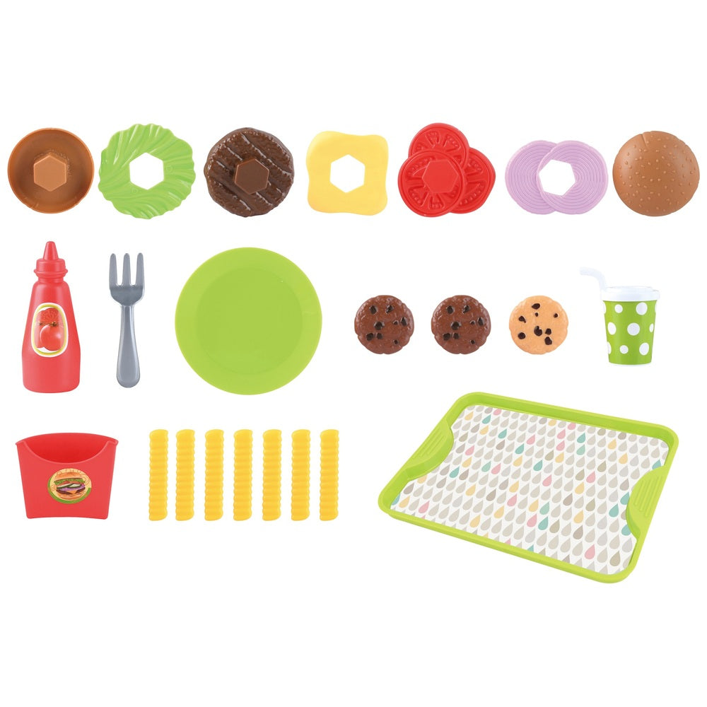 Kitchen Corner Play Food Burger Meal 24 Piece Set