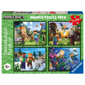 Ravensburger Minecraft 4 X 100 Piece Bumper Pack Jigsaw Puzzle