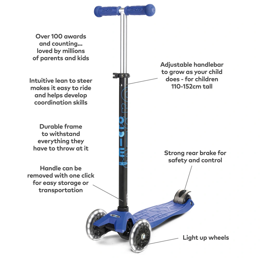 Micro Maxi Plus Led Scooter Blue