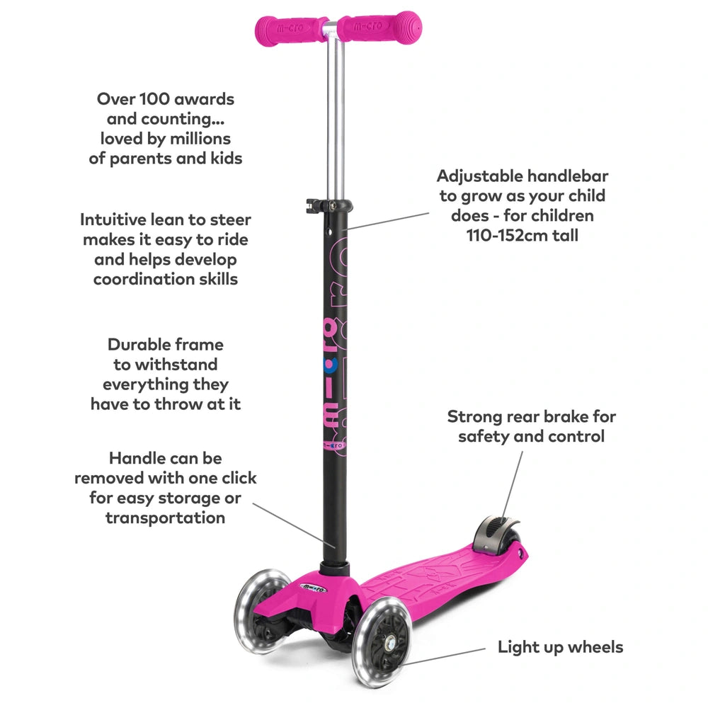 Micro Maxi Plus Led Scooter Pink