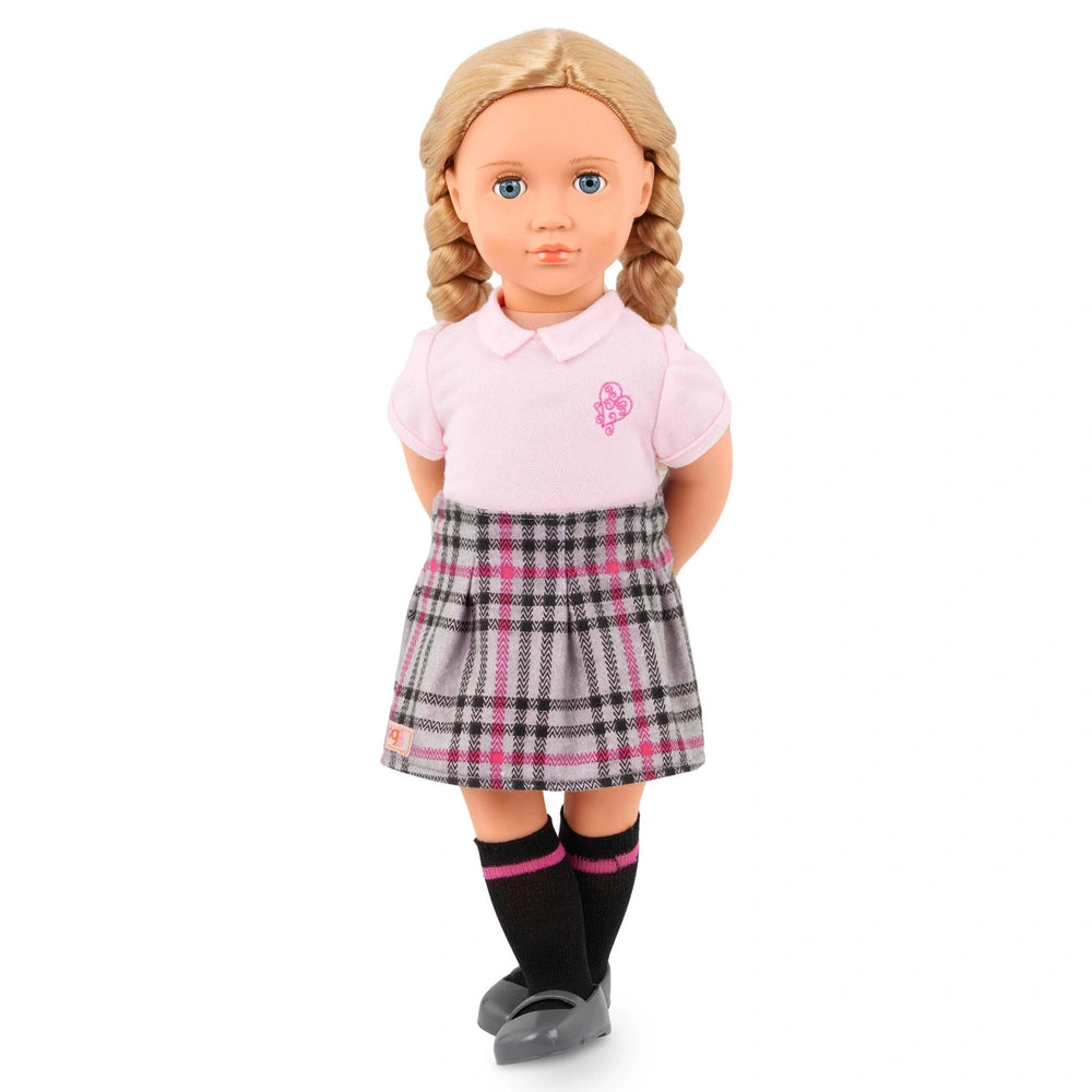 Our Generation Deluxe Poseable School Doll & Book Hally