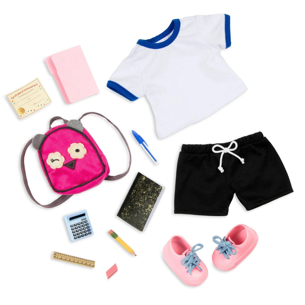 Our Generation Deluxe Poseable School Doll & Book Hally