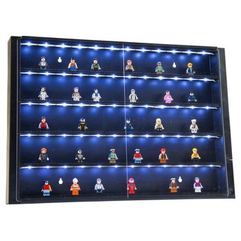 5-Level Minifigurine Display Case With Led Lights
