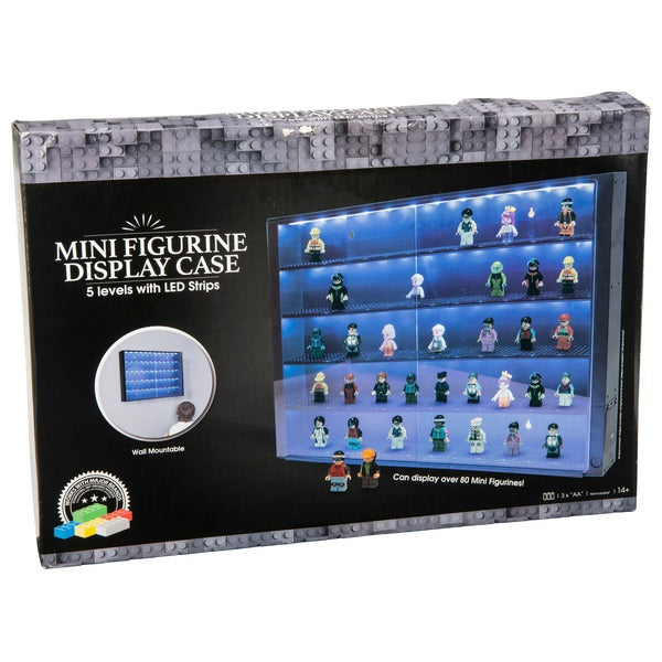 5-Level Minifigurine Display Case With Led Lights