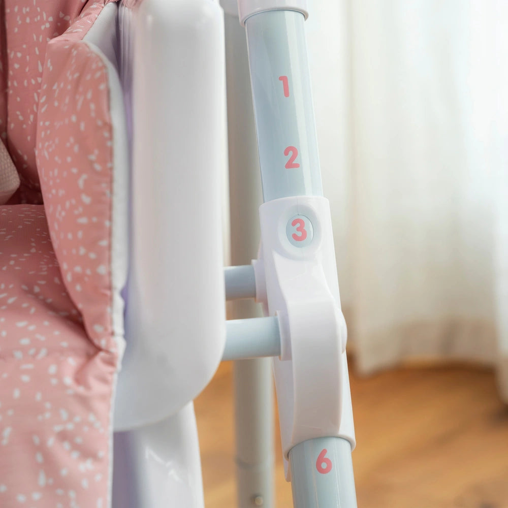 Babylo Hi Lo Highchair Pink Speckle