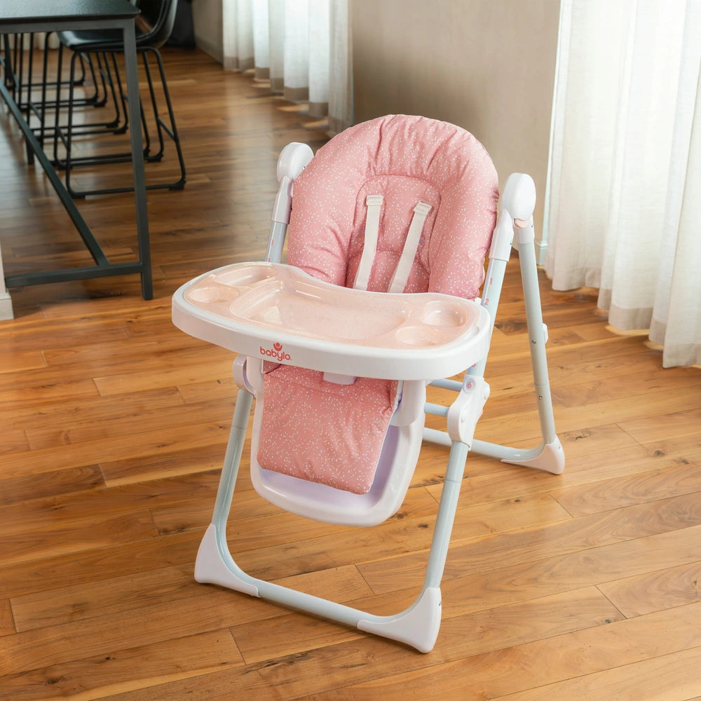 Babylo Hi Lo Highchair Pink Speckle