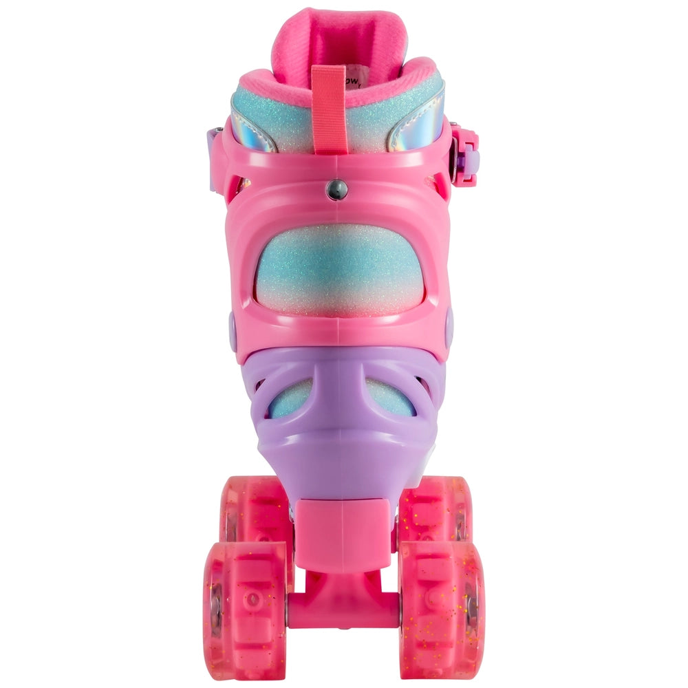 Glitter Glow Roller Skates With Led Wheels Uk Size 9 - 12