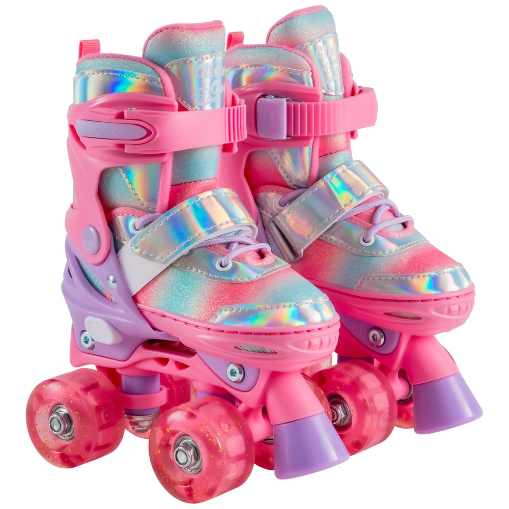Glitter Glow Roller Skates With Led Wheels Uk Size 13 - 2
