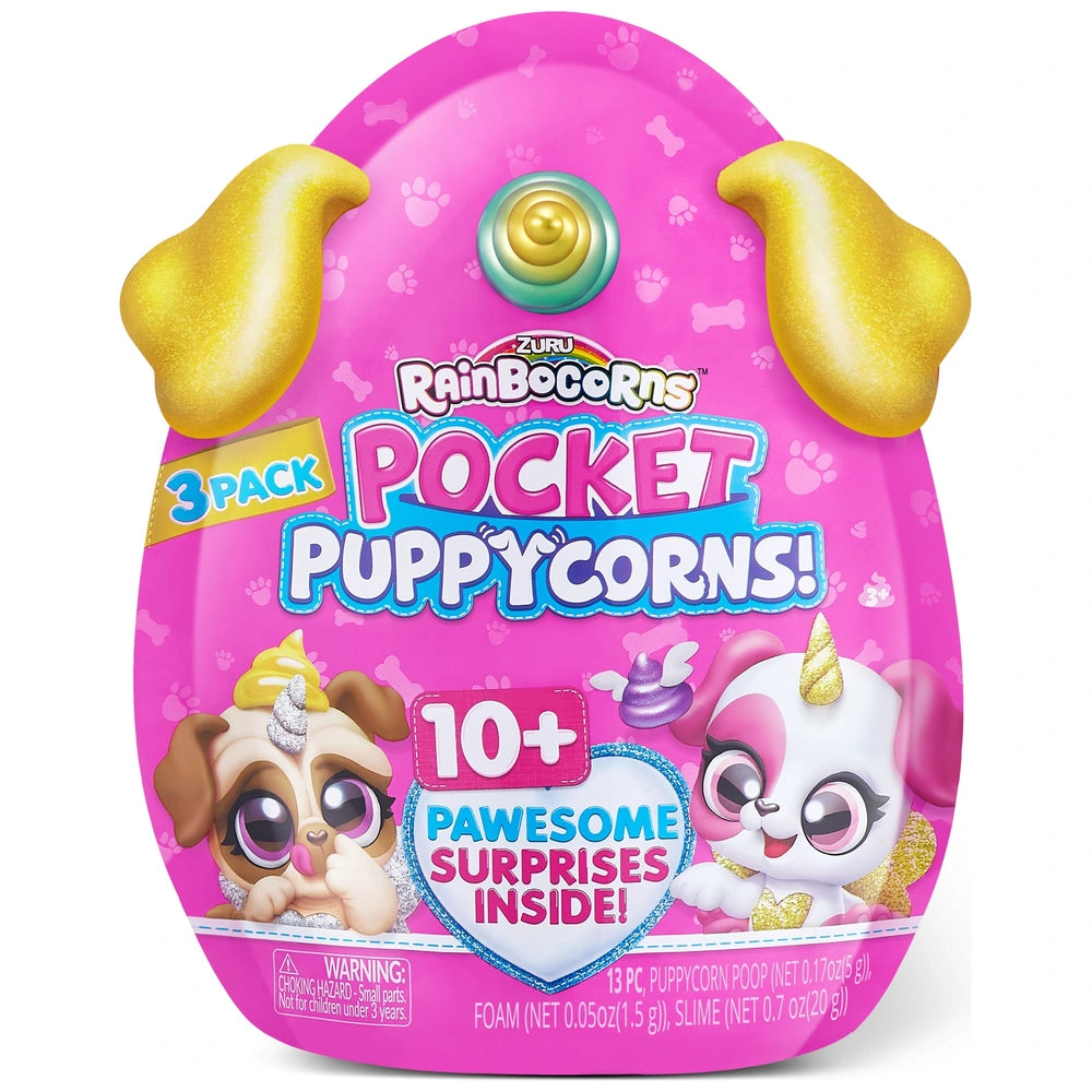 Rainbocorns Pocket Puppycorn 3 Pack By Zuru