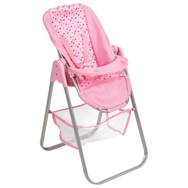 Pink Spot Print Doll's High Chair