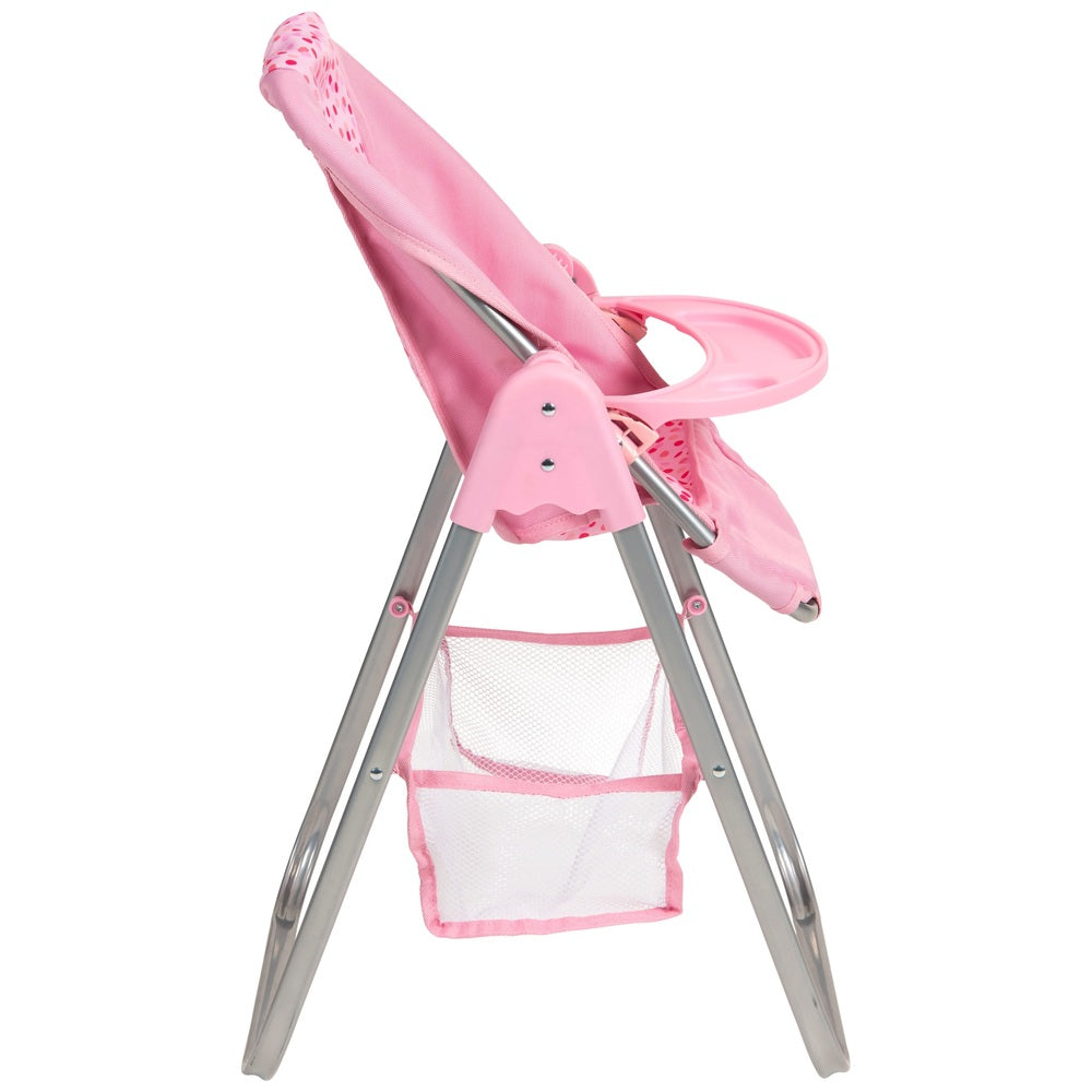Pink Spot Print Doll's High Chair
