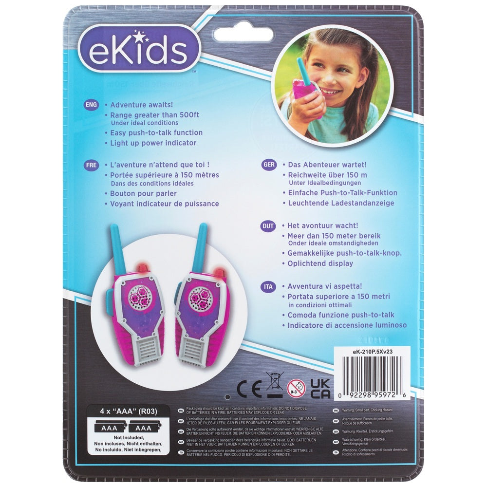Ekids Pink Walkie Talkies
