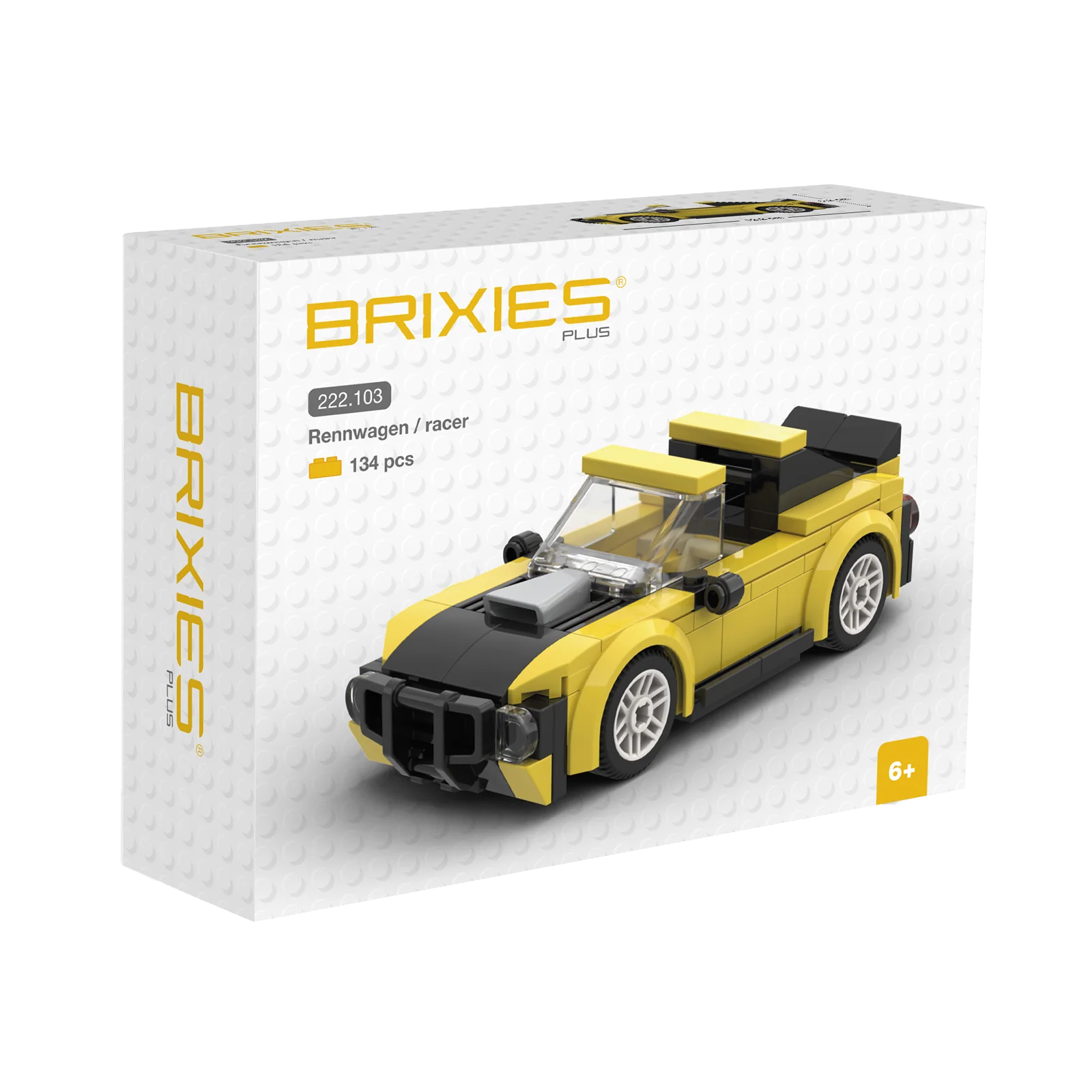 Brixies Plus Mini Racer Yellow