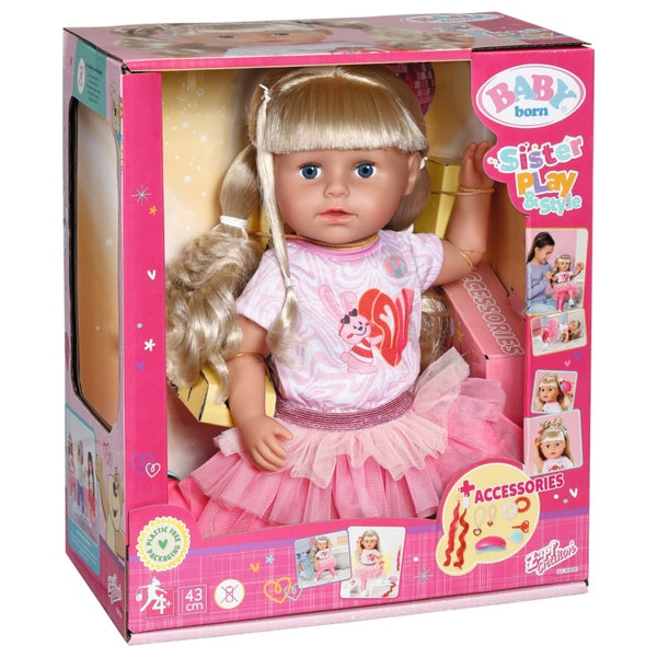 Baby Born Sister Play & Style 43Cm