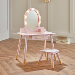 Light Up Wooden Vanity Table