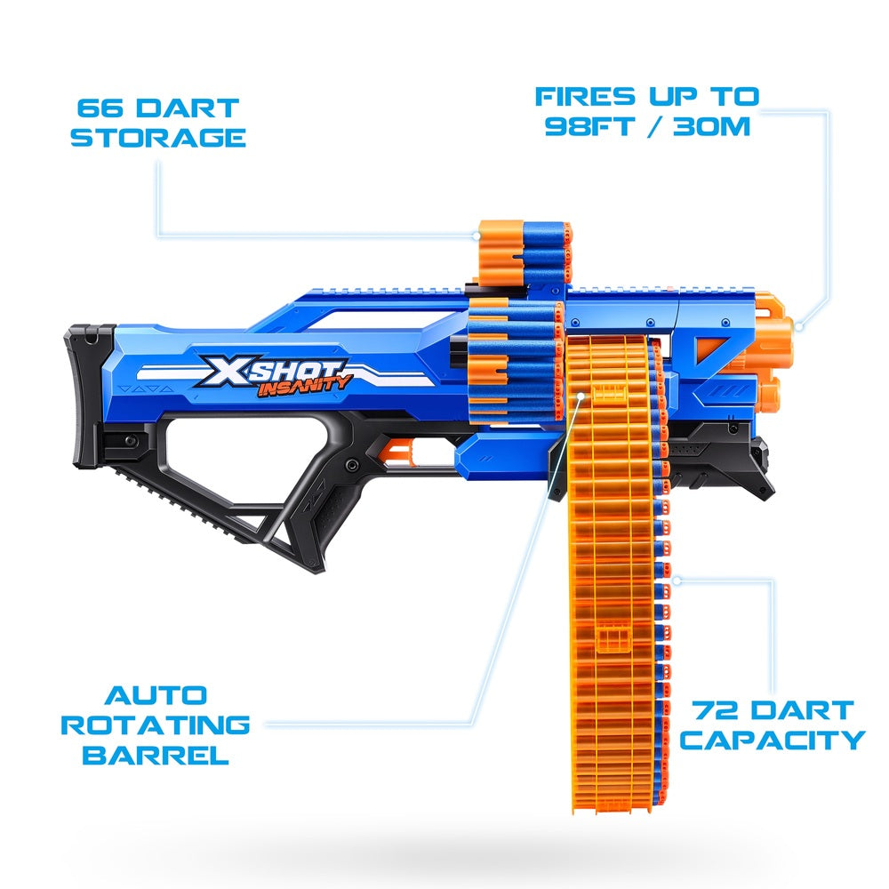 X Shot Insanity-Mad Mega Barrel By Zuru