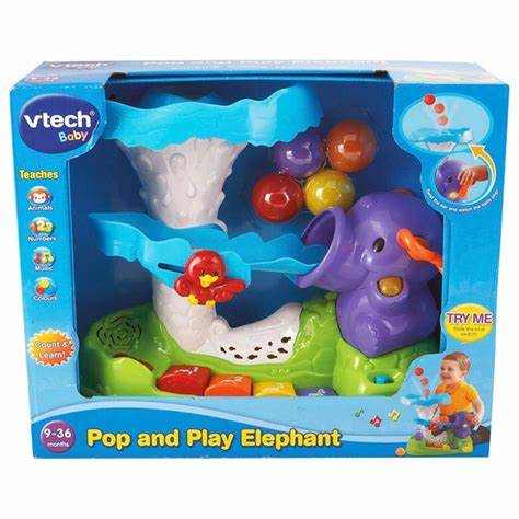 Vtech Baby Pop And Play Elephant Toy Set