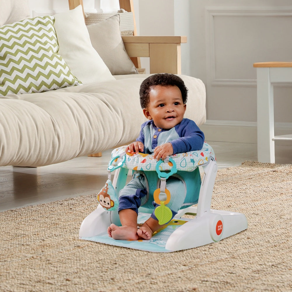 Bright Starts Learn-To-Sit 2-Position Floor Seat - Wild Wiggles