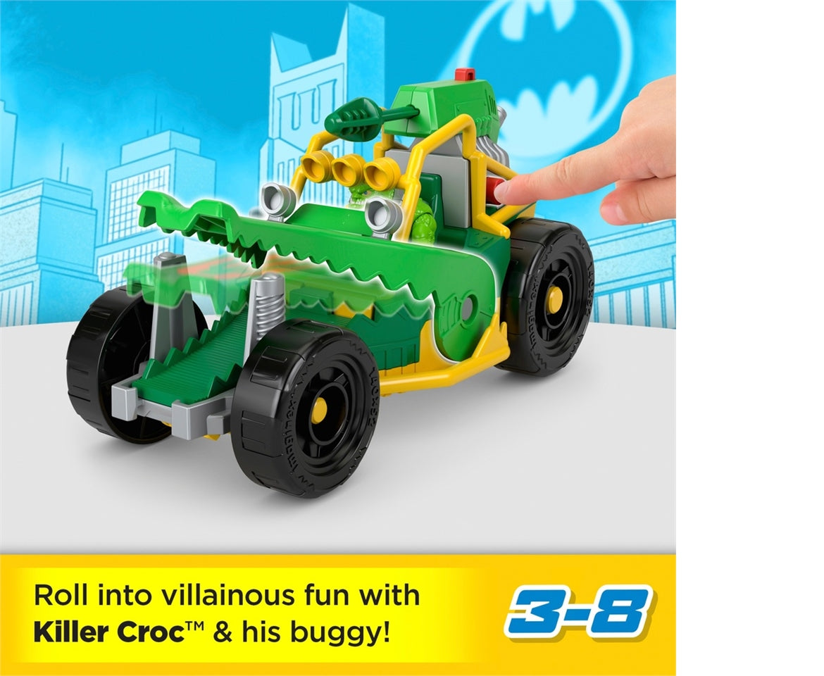 Imaginext Dc Super Friends Killer Croc Figure & Toy Car Buggy