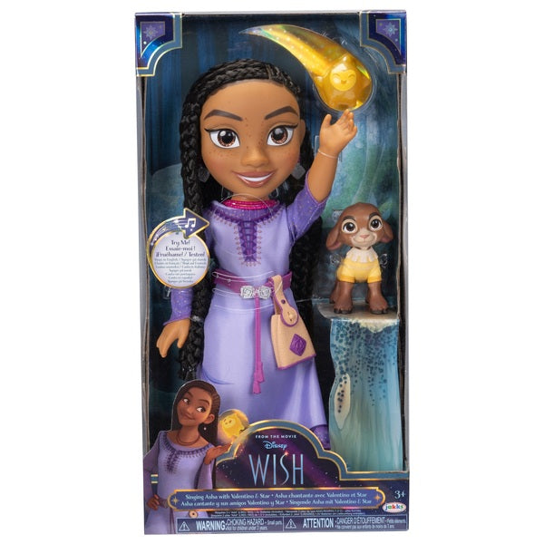 Disney Wish Singing Asha Toddler Doll With Valentino & Star