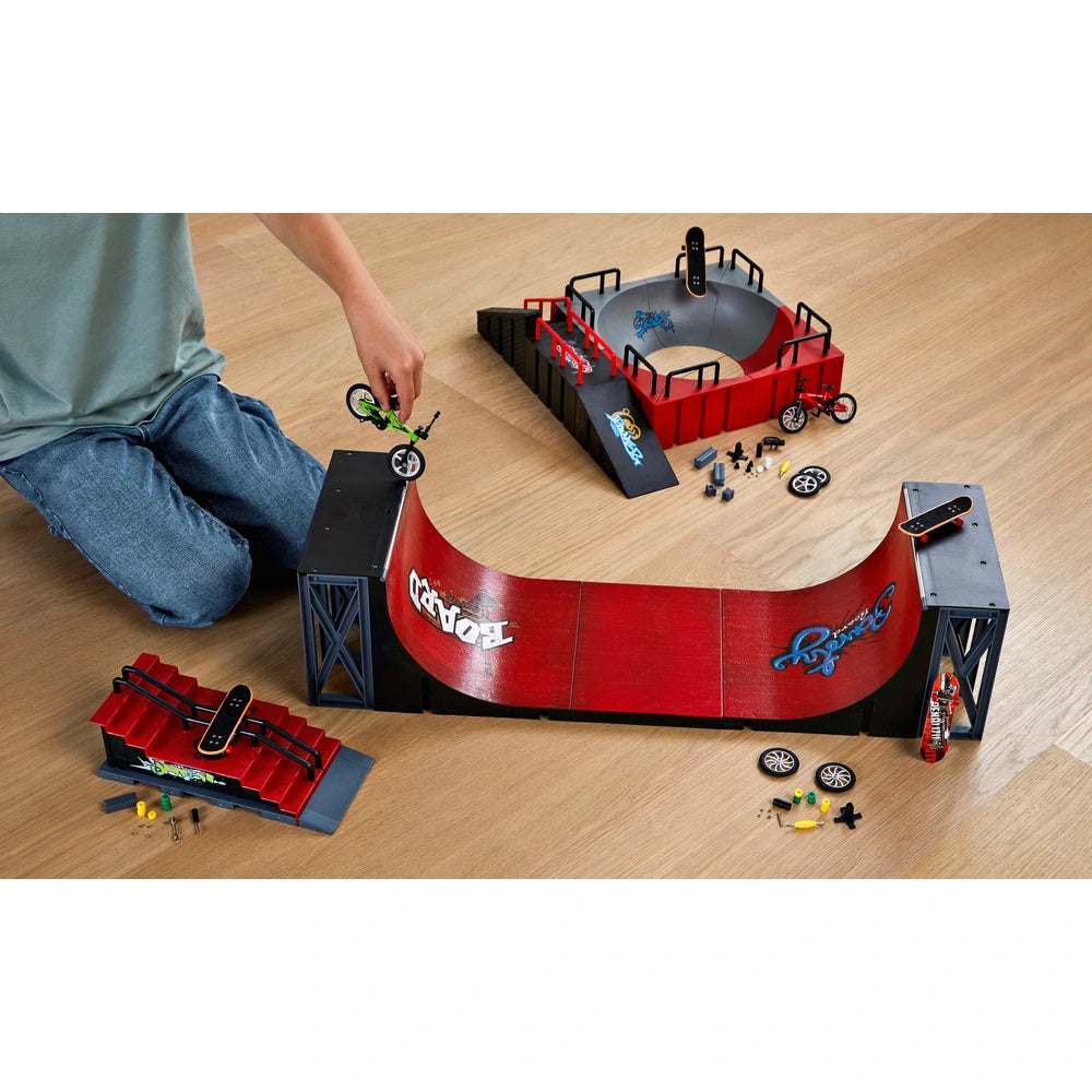 Skate Park Finger Skateboard Ramp Half Pipe Set