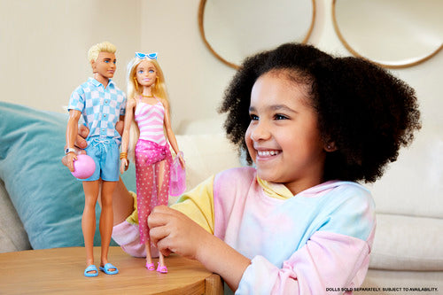 Blonde Barbie Doll With Swimsuit And Beach-Themed Accessories