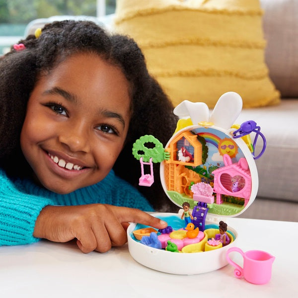 Polly Pocket Compact Flower Garden Bunny