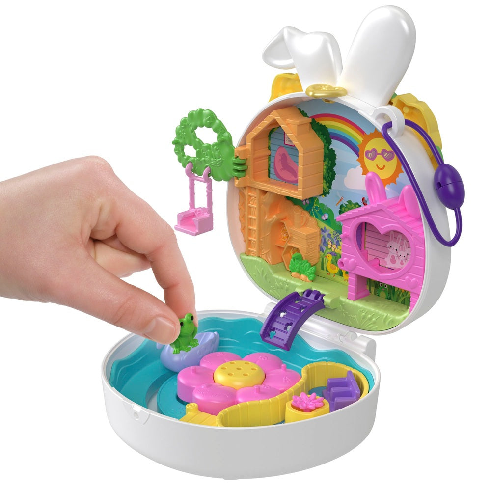 Polly Pocket Compact Flower Garden Bunny