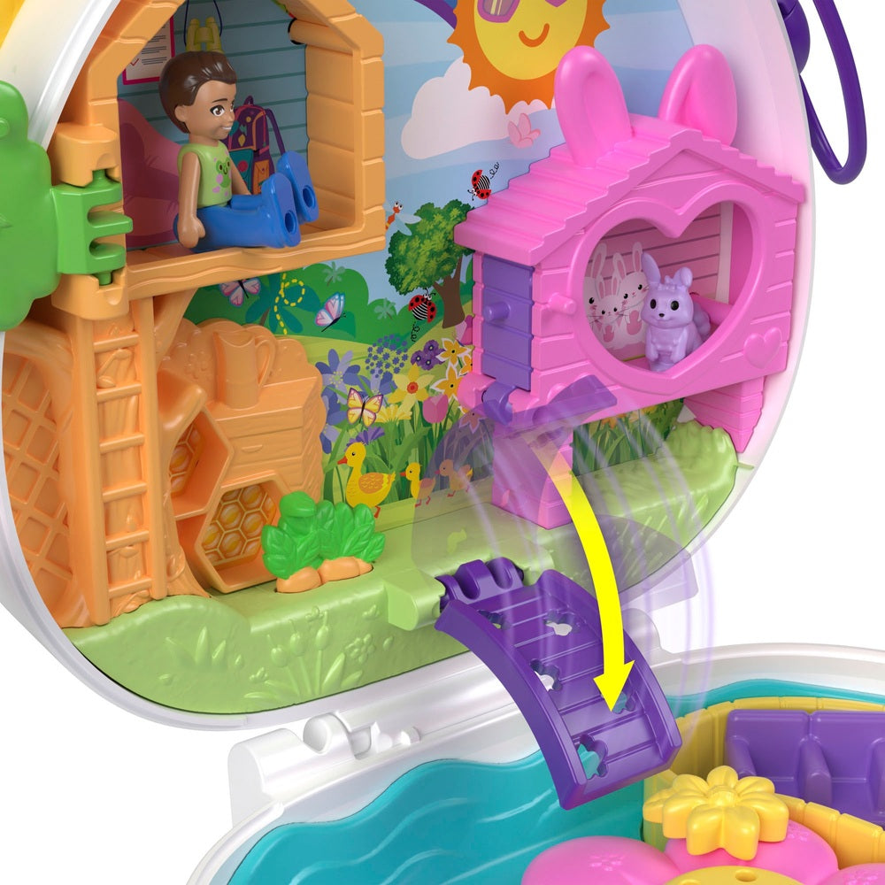 Polly Pocket Compact Flower Garden Bunny
