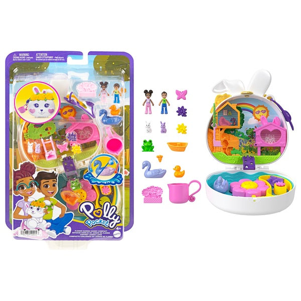 Polly Pocket Compact Flower Garden Bunny