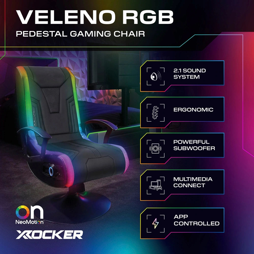 X Rocker Veleno Rgb 2.1 Audio Gaming Chair