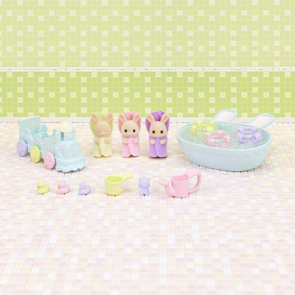 Sylvanian Families Triplets Baby Bathtime Set