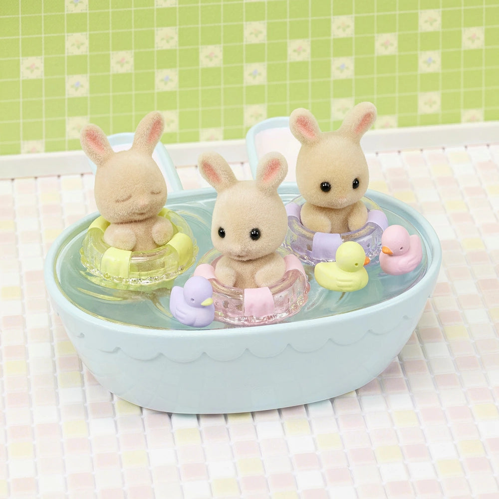Sylvanian Families Triplets Baby Bathtime Set