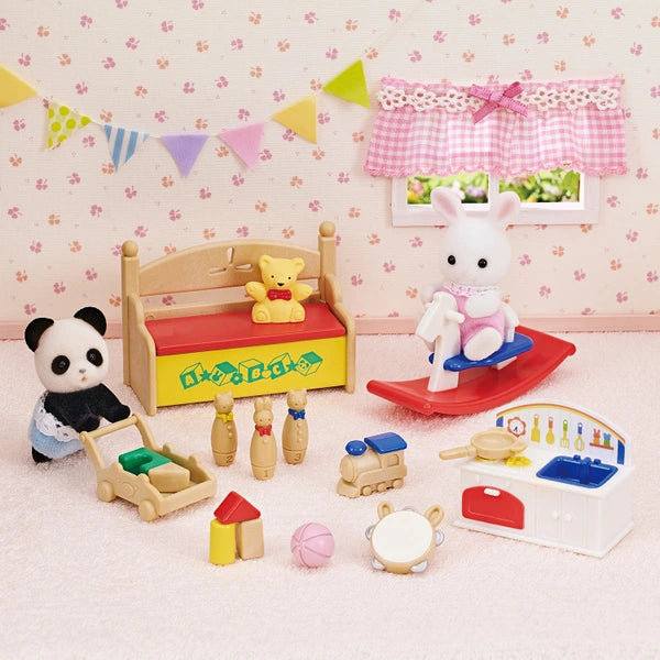 Sylvanian Families Baby's Toy Box -Snow Rabbit & Panda Babies-