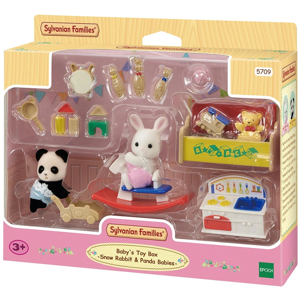 Sylvanian Families Baby's Toy Box -Snow Rabbit & Panda Babies-