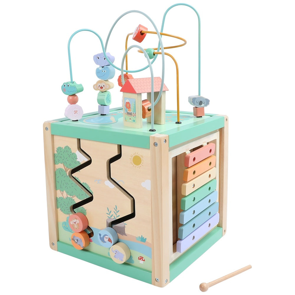 Squirrel Play Safari 5 In 1 Wooden Activity Cube