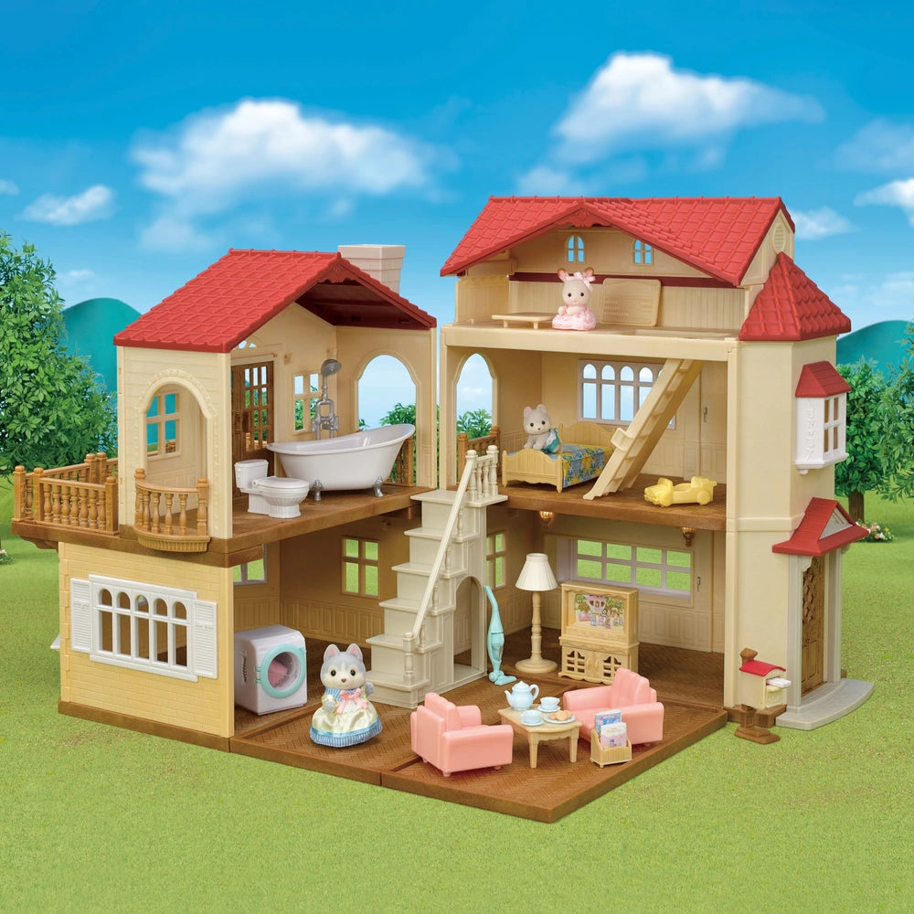 Sylvanian Families Red Roof Country Home Set -Secret Attic Playroom-