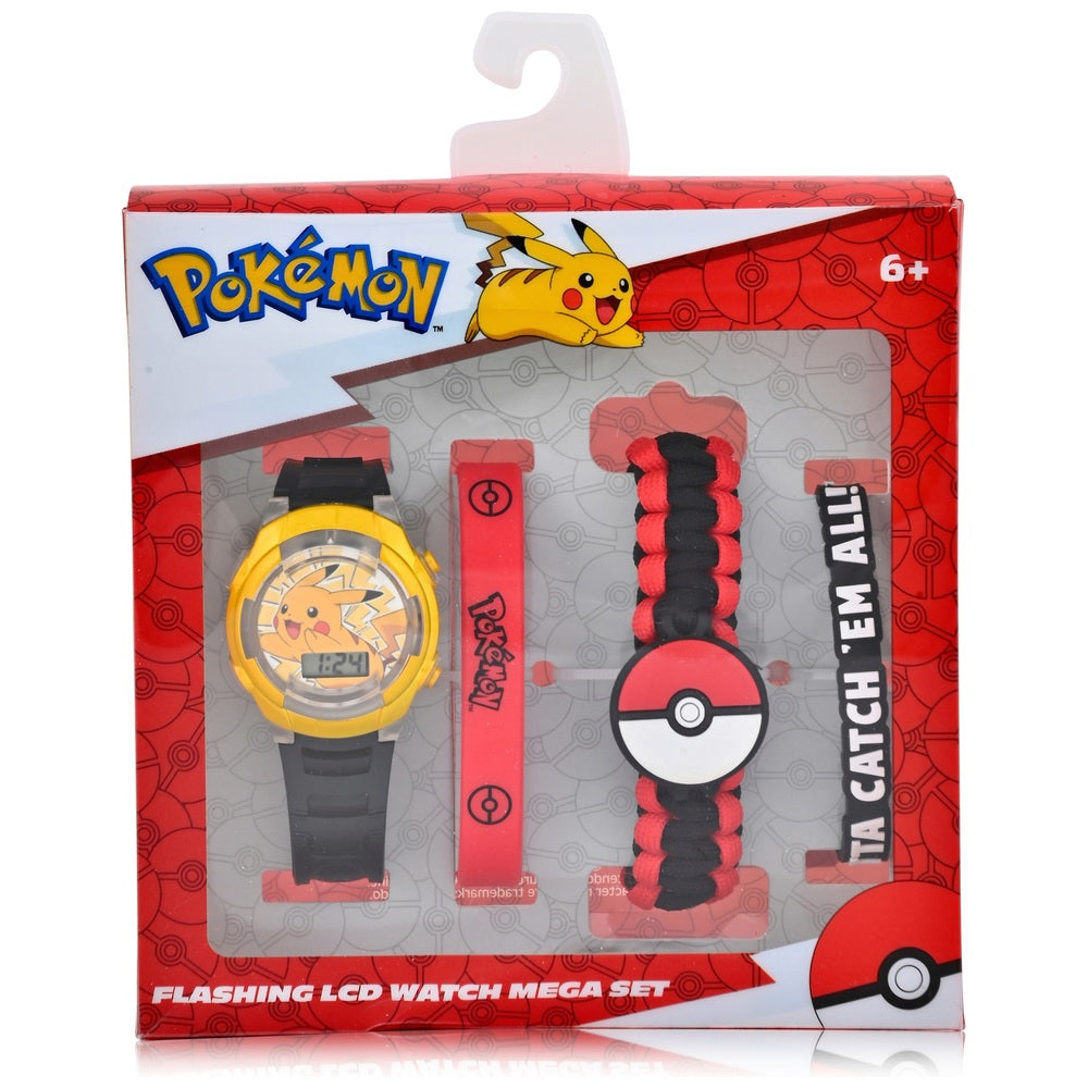 Pokémon Flashing Lcd Watch Mega Set