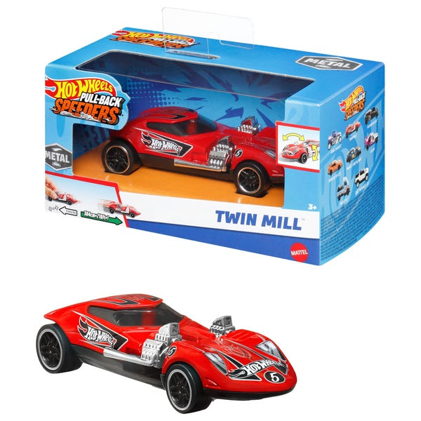 Hot Wheels Pull-Back Speeders Diecast Vehicle Assortment