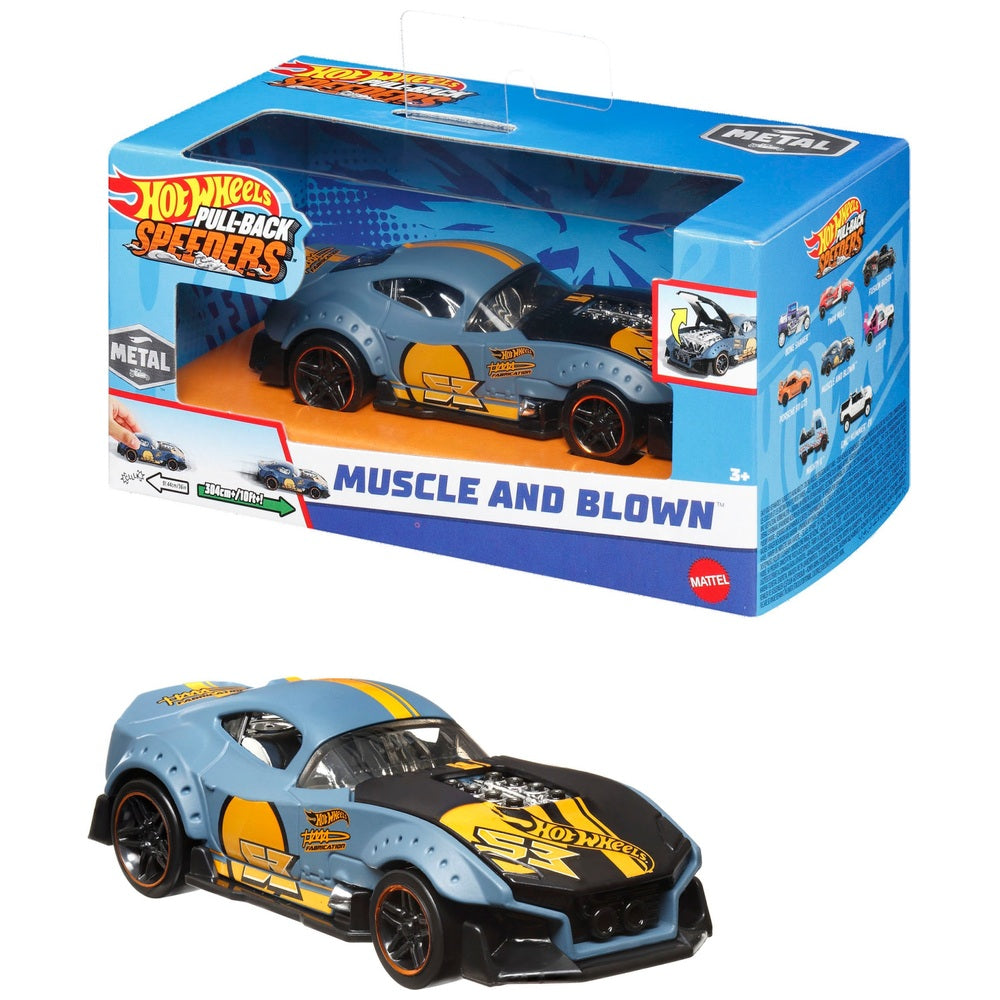 Hot Wheels Pull-Back Speeders Diecast Vehicle Assortment