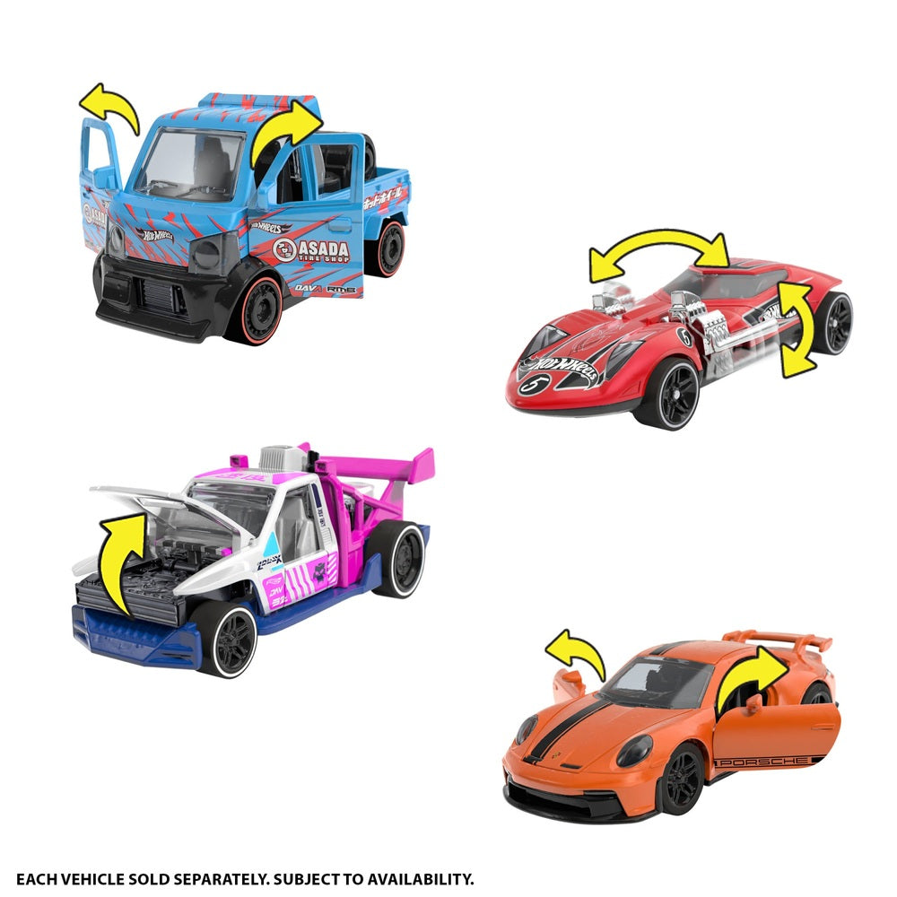 Hot Wheels Pull-Back Speeders Diecast Vehicle Assortment