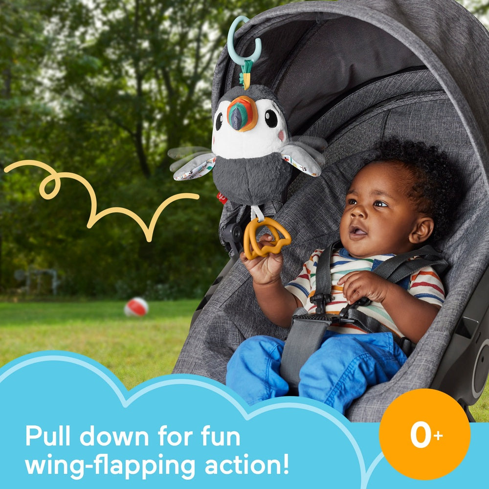 Fisher Price Flap & Go Toucan Baby Stroller Activity Toy