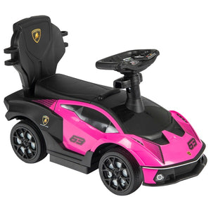 Lamborghini 2-In-1 Push Car Ride On In Pink