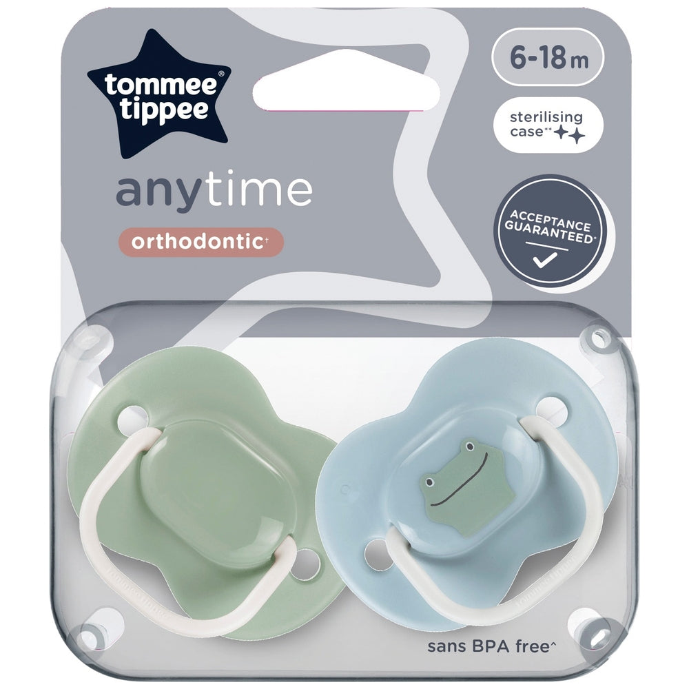 Tommee Tippee Anytime Soothers 6-18 Months 2 Pack Assortment