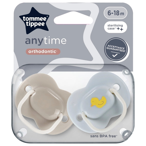 Tommee Tippee Anytime Soothers 6-18 Months 2 Pack Assortment