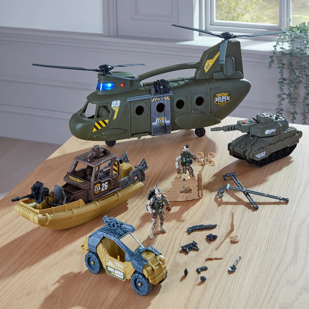 Soldier Force Playset Military Vehicles With Lights And Sounds